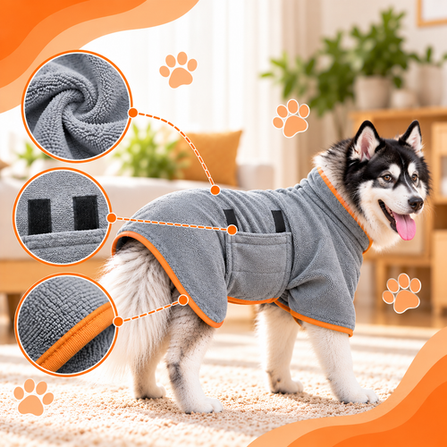 Dog Drying Bathrobe Absorbent