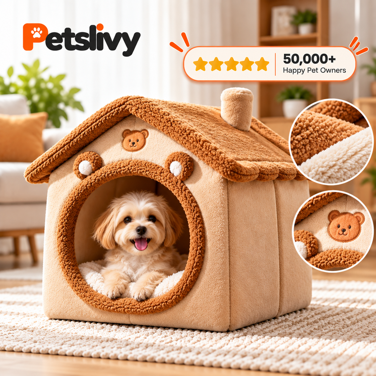 House Style Pet Bed for Dogs & Cats